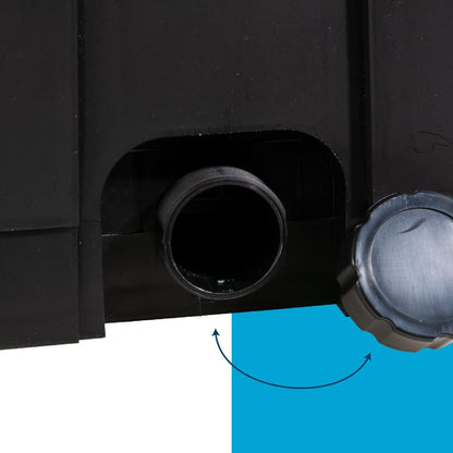 AquaForte MBF-550 meerkamerfilter, afmetingen 69 x 52 x 40 cm, max. vijvercapaciteit 24 m³ zonder vissen, max. debiet 12 m³/h, eenvoudig te installeren en te reinigen, geschikt voor verschillende