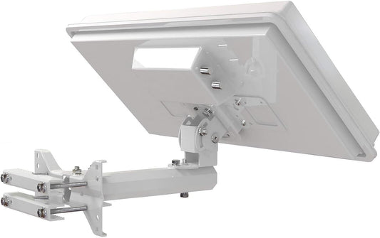 Platte Satellietantenne Wit – Satellietantenne – Satellietschotel – Schotelantenne – Antenne Plaat – Voor 4 Ontvangers – Geïntegreerde Quad LNB