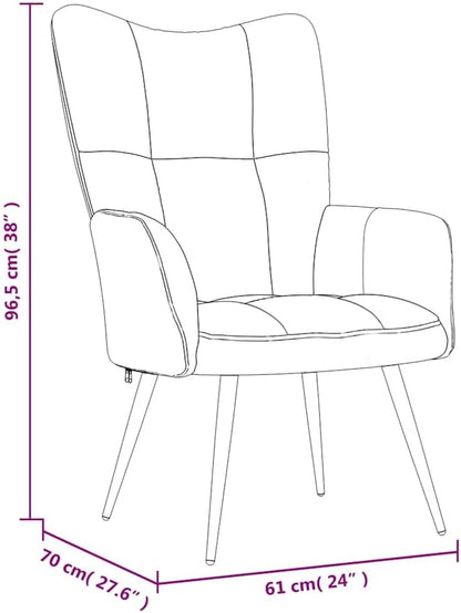 Relaxfauteuil – Relaxstoel – Fauteuil – Zetel – Lounge Chair – Donkergroen Velvet – Stalen Frame – Comfortabele Foam Vulling