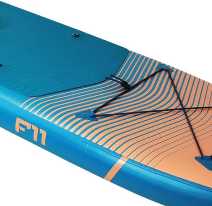 Wattsup - Sup Stand Up Paddle Opblaasbare F11 11' - 335x81x15cm Dropstitch - Compleet Pakket: Peddel Leash Pomp Draagtas - Tot 150kg -Blauw