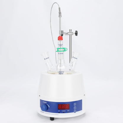 Labasics Elektrisch Verwarmingsmantel met Roerder, Regelbare Temperatuur en Snelheid, Digitale Weergave, voor Mengen, Reflux en Destillatie in Laboratorium, 220 V 250 W, 500 ml