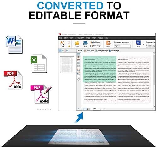 JOYUSING 14MP HD draagbare USB-overheadscanner - Scan documenten Meertalige OCR, snel scannen, converteren naar PDF/Word/Txt/Excel op Windows en PDF op Mac-systeem