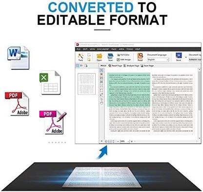 JOYUSING 14MP HD draagbare USB-overheadscanner - Scan documenten Meertalige OCR, snel scannen, converteren naar PDF/Word/Txt/Excel op Windows en PDF op Mac-systeem