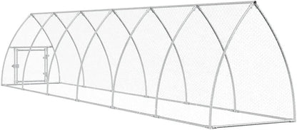 Kooi voor Kippen – Kippenhok – Buitenren – Dierenverblijf – Kippenren – Verzinkt Staal – Robuust & Weerbestendig – 600 x 105 x 120 cm