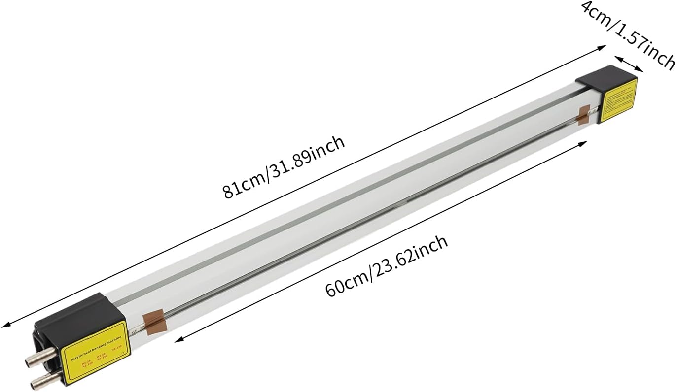OUKANING Acrylic Bending Machine, 800 W, 60 cm, 220 V, Electric with IPX8 Waterproof Pump and Cooling Function, Precise Temperature Control, 1-6 mm, Robust Aluminium - QUORE