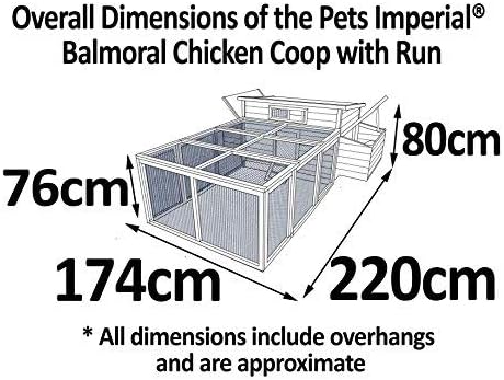 Pets Imperial® Balmoral Chicken Coop Run 1.40 m - Outdoor Wooden Chicken Coop with Net Frame - 140 cm (W) x 107 cm (D) x 76 cm (H) - QUORE