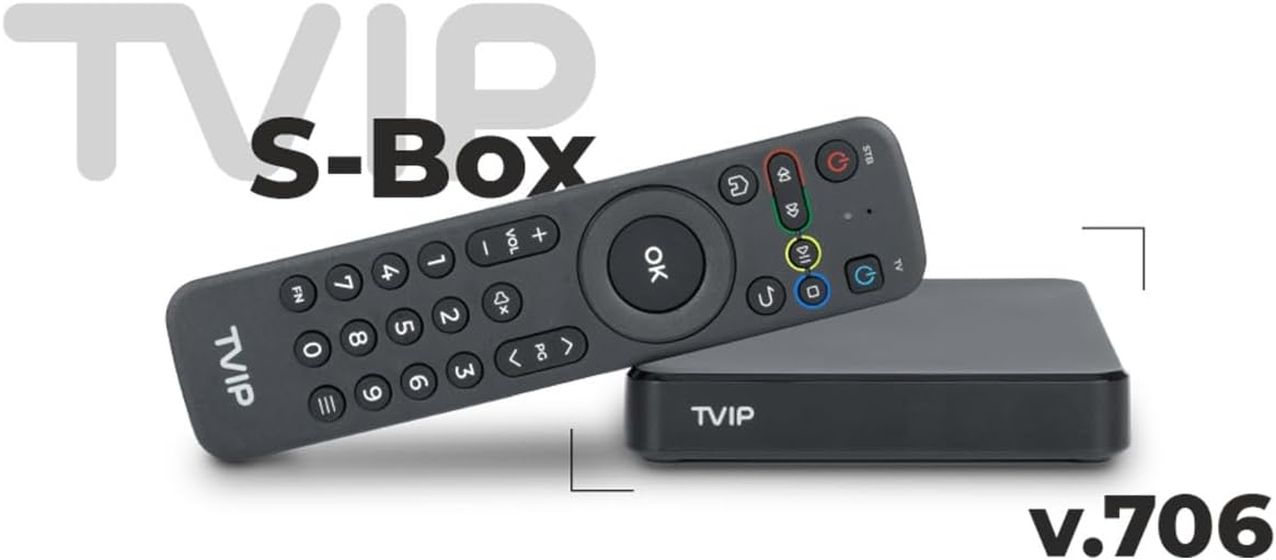 TVIP S-Box v.706 4K UHD Android 11 IP-ontvanger (HDR, Dual WiFi, LAN, Bluetooth, HDMI, USB, MicroSD)