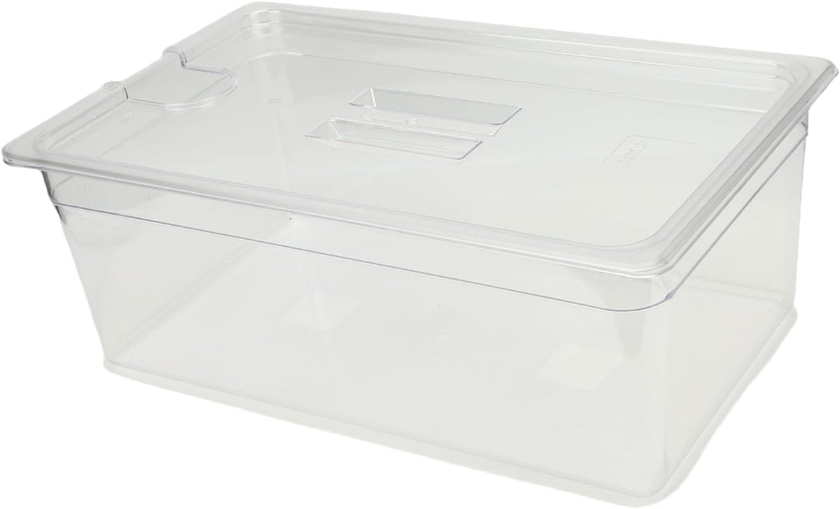 Qcwwy Overig Keukengereedschap Accessoires Sous Vide-container met Deksel 25 Liter voor Vrijwel Alle Onderdompelingscirculatoren Fornuizen Kristalhelder Transparant Accessoireset Slowcooker