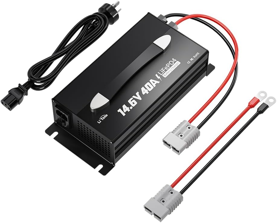 LiFePO4 Lithium-batterijlader – Lithium Acculader – Batterij Oplader – 12V Batterijlader – LifePO4 Oplaadapparaat – 40 A Laadstroom – Slim Smart Laadbeheer met LED-display