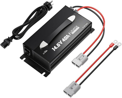 LiFePO4 Lithium-batterijlader – Lithium Acculader – Batterij Oplader – 12V Batterijlader – LifePO4 Oplaadapparaat – 40 A Laadstroom – Slim Smart Laadbeheer met LED-display
