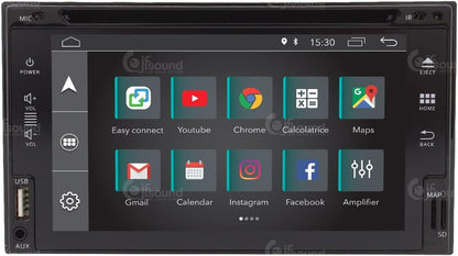 2 DIN Universele Autoradio – Inbouwradio – Multimedia Systeem – Navigatie Radio – Car Stereo – 6,2 Inch Touchscreen – Android 10 GPS Bluetooth WiFi DAB+