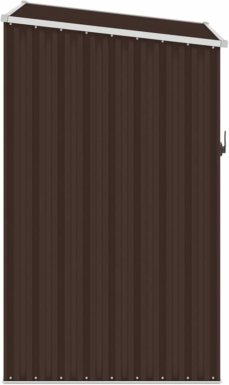 Tidyard Garden shed, outdoor shed, with galvanised steel door, brown, 87 x 98 x 159 cm, garden shed, steel shed, tool shed made of steel, tool shed made of steel - QUORE
