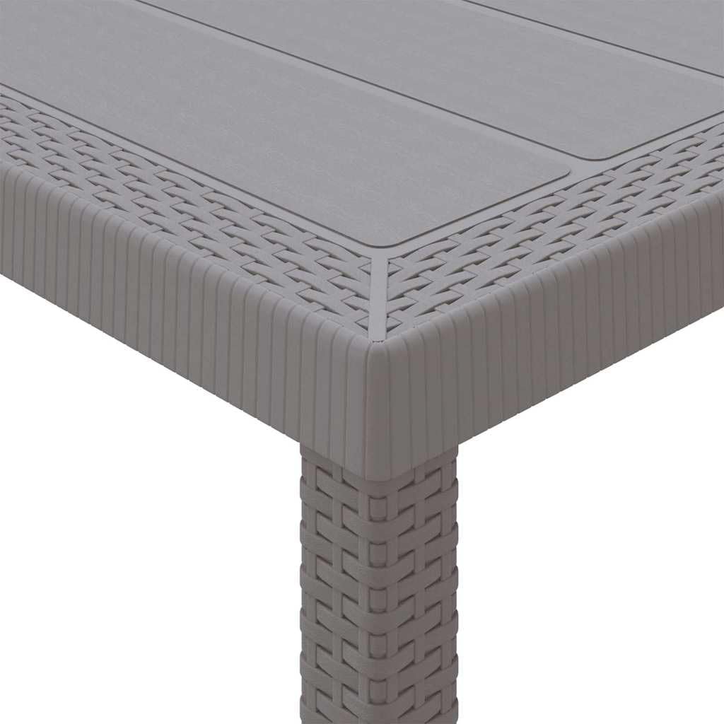 Tuin-eetgroep, 3 stuks, lichtgrijs, polypropyleen, zitgroep met stoelen en tafel, balkonmeubelset voor terras, tuin, balkon - B - QUORE
