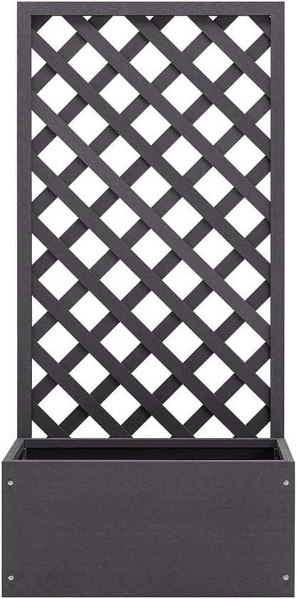 Trellis Trellis Flower Box, Trellis with Planter for Garden, Terrace and Balcony! Trellis with Flower Box 70x30x135cm WPC - QUORE