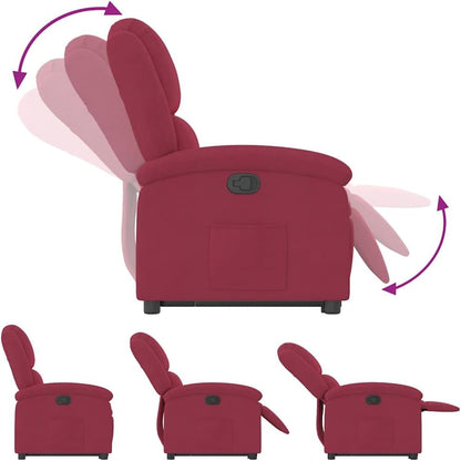 Relaxstoel Met Opstahulp – Tv-Stoel – Ligstoel – Elektrische Relaxfauteuil – Enkelvoudige Ligstoel – Fluwelen Bekleding – Elektrische Opstahulp Met Kantelfunctie