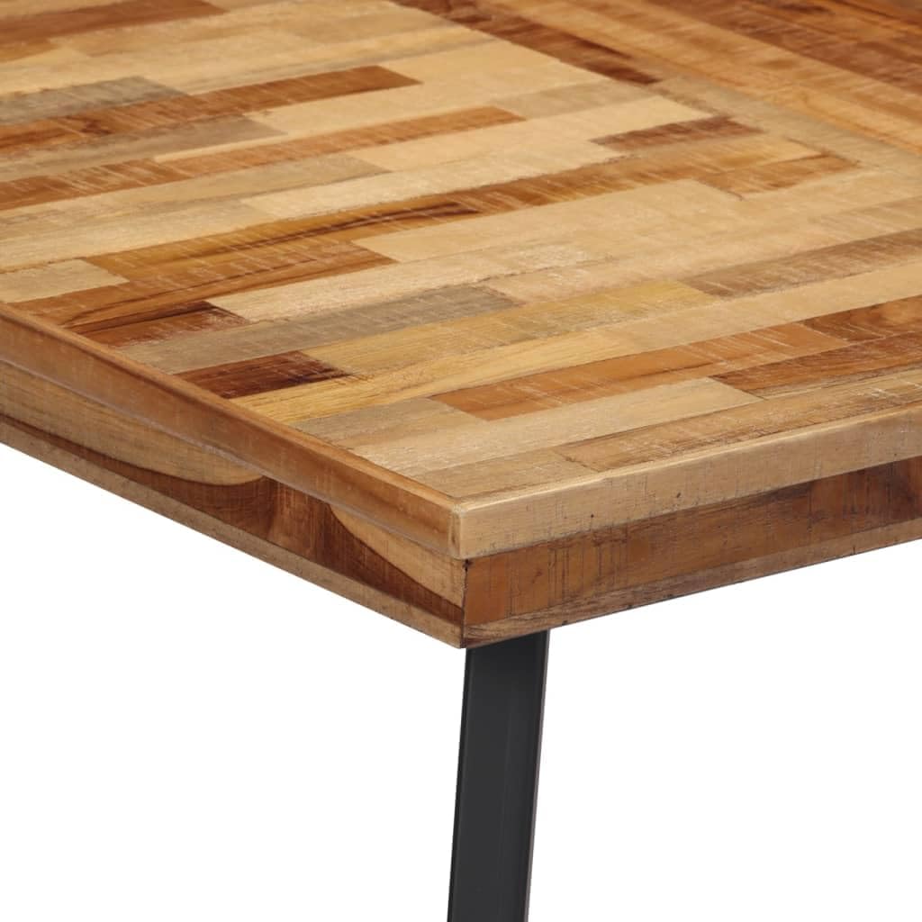 vidaXL Dining table 120x62x76cm solid teak wood, dining table, kitchen table, black dining table, table, dining table, wooden table, wooden dining table