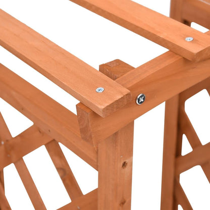 Planter with Trellis Outdoor Garden 49 x 39 x 117 cm Pine Wood - QUORE