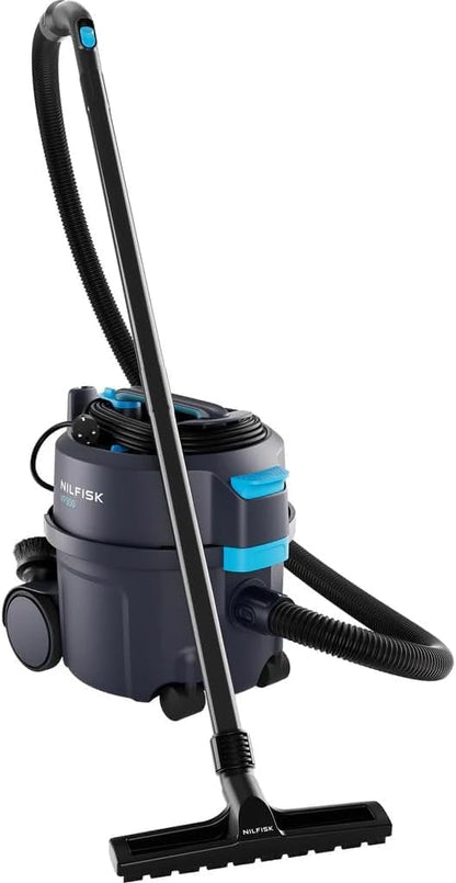 Nilfisk Professionele stofzuiger VP300 HEPA Basic (industriële stofzuiger met HEPA-filter, inhoud filterzak 10 l, zuigvermogen 800 W, luchtstroom 32 l/s) 107421144 (Nero)