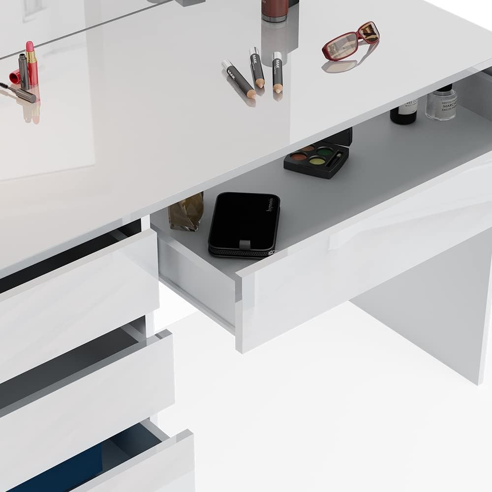 Vicco Dressing table "Sherry", White, 120 cm - QUORE