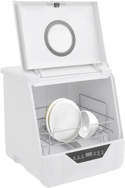 Mini Dishwasher 800 W Tabletop Dishwasher Freestanding Portable Dishwasher Small with 4 Washing Modes Touch Control LED Display for Homes, Dorms and Camping