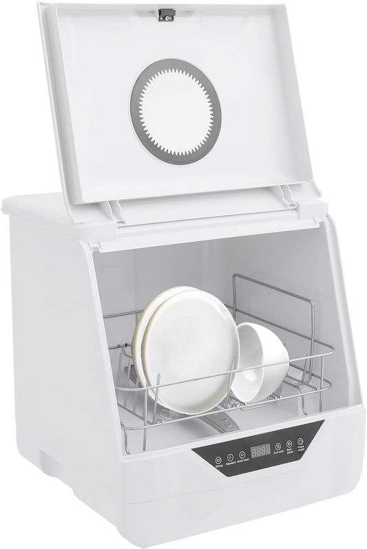 Mini Dishwasher 800 W Tabletop Dishwasher Freestanding Portable Dishwasher Small with 4 Washing Modes Touch Control LED Display for Homes, Dorms and Camping