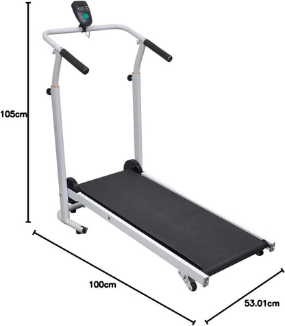 Loopband – Wandelband – Hardloopband – Walking Pad – Treadmill – Inklapbaar – Loopvlak 93x36 cm – Stalen Frame