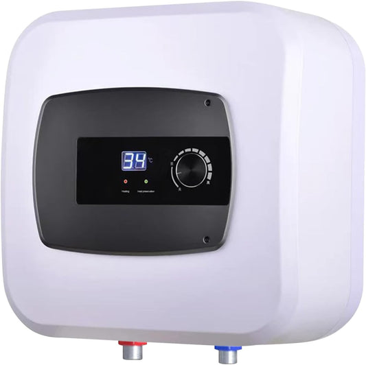 Geiser – Boiler – Waterverwarmer – Warmwaterapparaat – Elektrische Verwarmer – 15 Liter Inhoud – Roestvrijstalen Binnenketel & 3-standen Temperatuurregeling