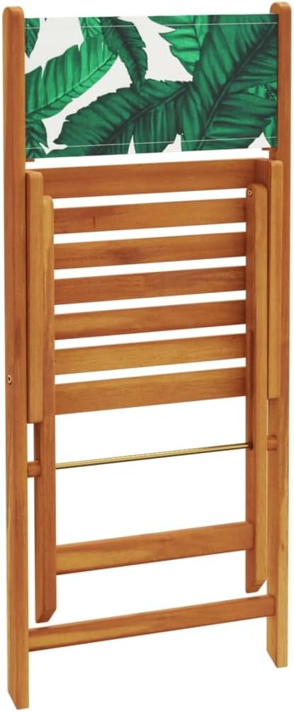 Gecheer Pack of 6 Folding Garden Chairs Green Fabric and Solid Wood Armchair Outdoor Dining Chairs Outdoor Patio Chairs P3214623 - QUORE