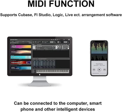 Opvouwbaar Pianotoetsenbord Met 88 Toetsen – Digitale Piano – Keyboard – Elektrische Piano – Draagbaar Toetsenbord – Halfgewogen En Aanslaggevoelig – Bluetooth MIDI