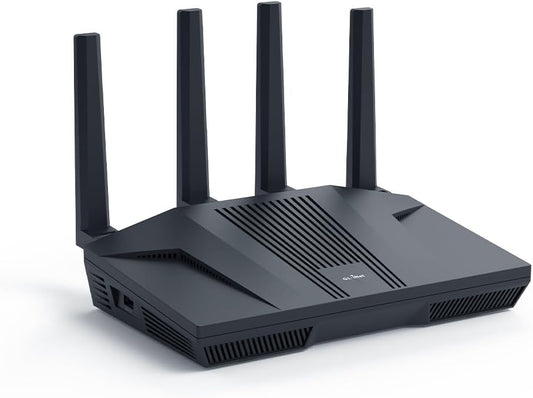 GL.iNet GL-MT6000(Flint 2) WiFi 6-router | Gaming WiFi-router | 2 x 2,5G Multi-Gig-poort+4 x 1G Ethernet-poorten | Connectiviteit voor massa-apparaten | Snelle OpenVpn & WireGuard | 802.11ax