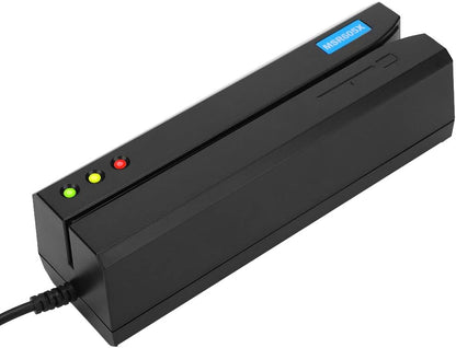 Yosoo Health Gear Magnetische Streepkaartlezer, MSR605X USB Swipe Card Reader LED -indicator MAGSTRIPE Writer 3 Tracks