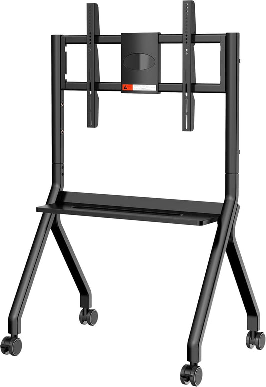 JAV Smart Board Stand voor 47-65 inch Interactief Whiteboard met 360 ° Slotwiel Tot 80 kg voor Moderne Kantoor of Klaslokaal