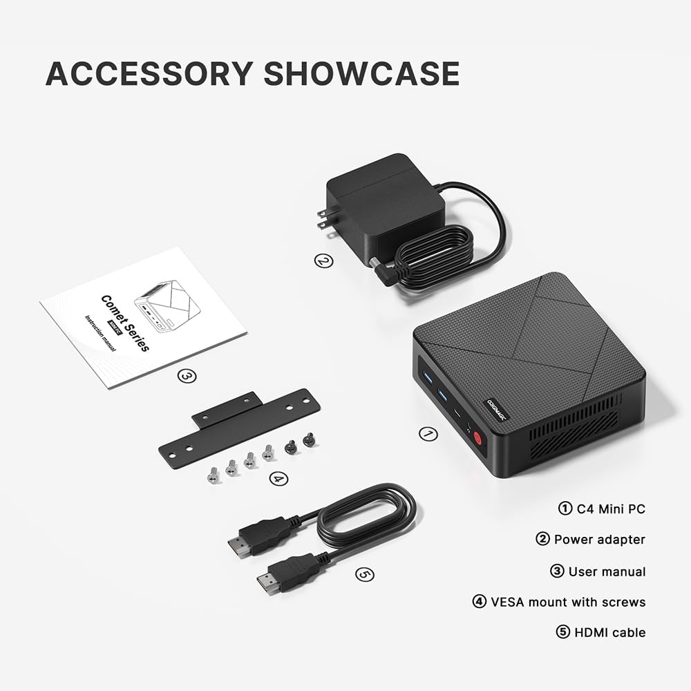 Mini PC – Mini Computer – Compact PC – Kleine Pc – Desktop Pc – AMD Ryzen 5 3550H – 16 GB DDR4 RAM & 512 GB SSD