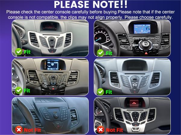 [2+64G]Android 13 Autoradio voor Ford Fiesta 2009-2017 met Wireless Carplay & Android Auto - 9 Inch Touchscreen Autoradio met WiFi GPS Mirror Link DSP FM/RDS Radio SWC + AHD Achteruitrijcamera