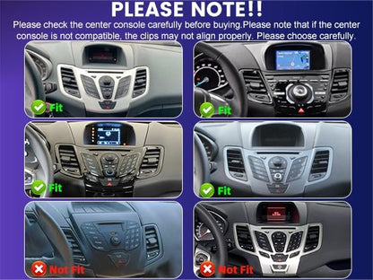 [2+64G]Android 13 Autoradio voor Ford Fiesta 2009-2017 met Wireless Carplay & Android Auto - 9 Inch Touchscreen Autoradio met WiFi GPS Mirror Link DSP FM/RDS Radio SWC + AHD Achteruitrijcamera