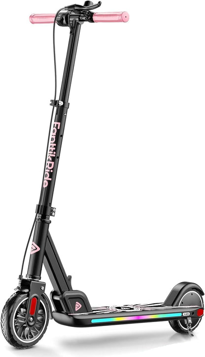 FanttikRide T9 Apex Elektrische step voor kinderen vanaf 13 jaar, kleurrijke led-verlichting met bluetooth-muziekluidspreker, 12/16/20 km/u digitaal display, in hoogte verstelbaar, opvouwbare