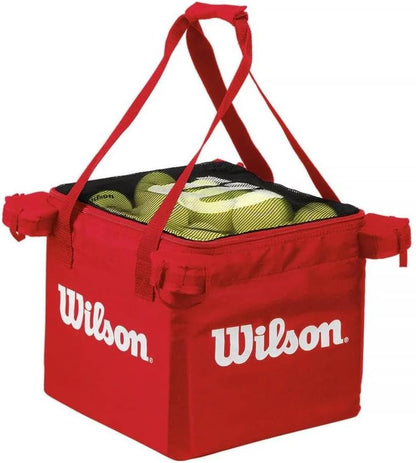 Wilson WRZ541000 Ballwagen, tennis Teaching Cart, voor maximaal 150 ballen, rood