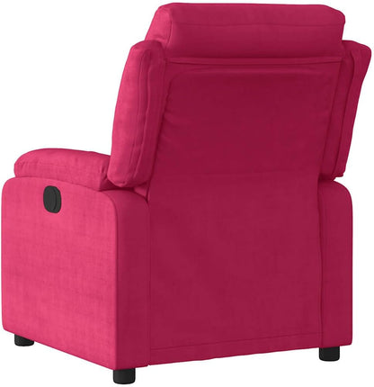 vidaXL Fauteuil verstelbaar fluweel wijnrood, leunstoel, relaxstoel, armstoel, relaxfauteuil, luie stoel, tv stoel, standenstoel, fauteuil stoel