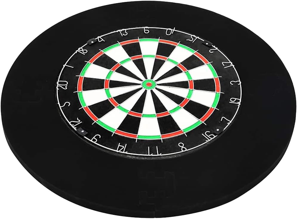 Dartbord – Dartset – Darts – Speelbord – Surround Ring – Sisal Dartbord Van 45 cm – 6 Stalen Puntsdarts Met Anti-slip Grip