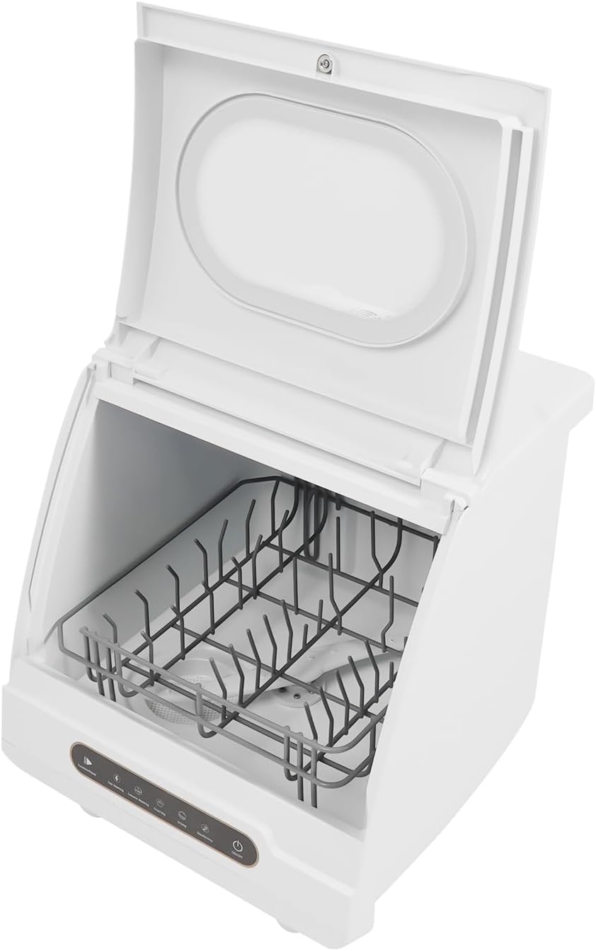 Table Dishwasher 800W Mini Dishwasher 5 Programs Freestanding Table Dishwasher Noise Level 55 dB With Water Pipes And Dishwasher Rack