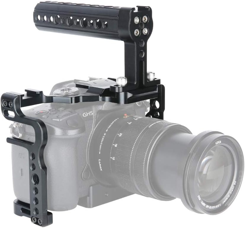 [Update versie] NICEYRIG GH5 Mark II GH5s GH5 camerakooi kit met camera kaas bovenhandvat koude schoenhouder NAVO-rail voor DSLR Panasonic Lumix GH5/GH5s/GH5 Mark II