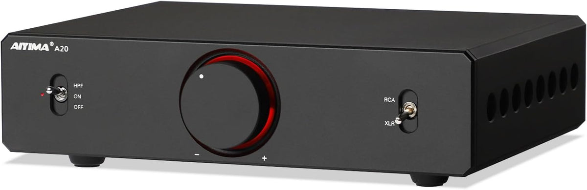 AIYIMA A20 gebalanceerde stereoversterker met HPF-afstelling Home HiFi 2.1 eindversterker TPA3255 desktop klasse D-versterker PFFB met RCA/XLR-ingang en 12V-triggeringang voor passieve luidsprekers