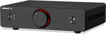 AIYIMA A20 gebalanceerde stereoversterker met HPF-afstelling Home HiFi 2.1 eindversterker TPA3255 desktop klasse D-versterker PFFB met RCA/XLR-ingang en 12V-triggeringang voor passieve luidsprekers