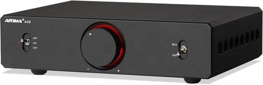 AIYIMA A20 gebalanceerde stereoversterker met HPF-afstelling Home HiFi 2.1 eindversterker TPA3255 desktop klasse D-versterker PFFB met RCA/XLR-ingang en 12V-triggeringang voor passieve luidsprekers