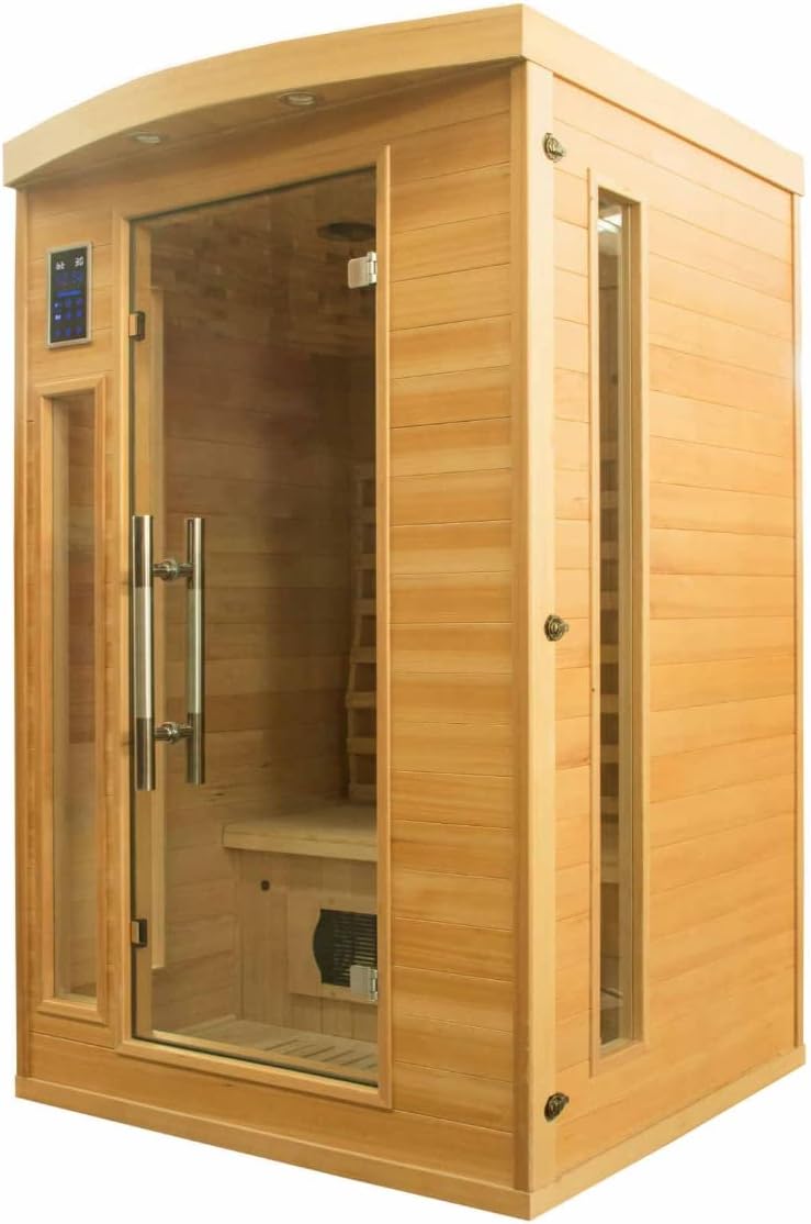 SN-Apollon-Q2 - infrared sauna apollon - on/off button - cabin cleaning by ionizer - chromotherapy 7 colours - 2 seater - QUORE