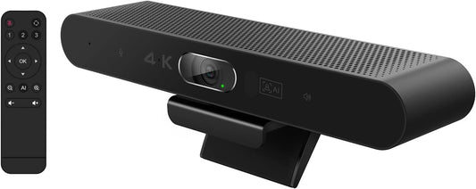 EagleBar Pro2 Videoconferentiecamera 4K ePTZ AI Face Tracking, luidspreker en conferentiemicrofoon, met afstandsbediening, compatibel met zoom/MS Teams of OBS-streaming