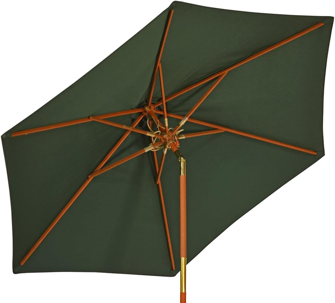 Kai Wiechmann Parasol 240 cm groen kantelbaar winduitlaat UV-bescherming 50, groen, 240 cm