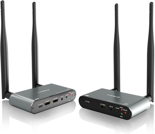 hdmi zender receiver set – draadloze hdmi zender – hdmi transmitter – hdmi ontvanger – 4K hdmi extender – 0,06s lage latentie – draadloos bereik 300 meter