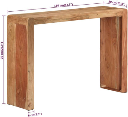 vidaXL Wall table 110x30x76 cm solid acacia wood