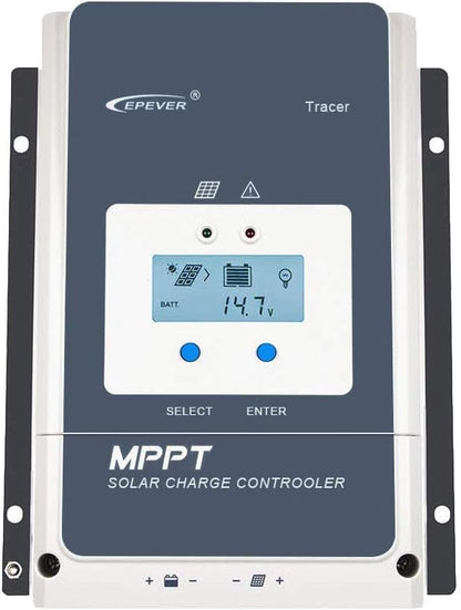 EPEVER 50A MPPT Solar Charge Controller 12V/24V/36V/48V met LCD Display, Open Circuit Voltage tot 150V voor Sealed, GEL, Flooded en User - Tracer 5415AN